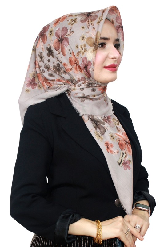 Çekme Coton Eşarp 1072-2
