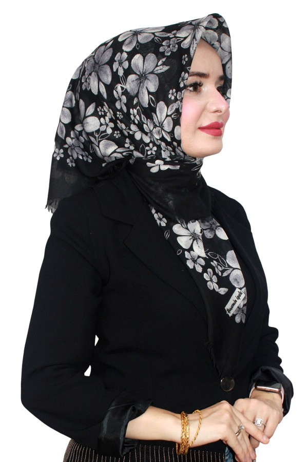 Çekme Coton Eşarp 1072-7