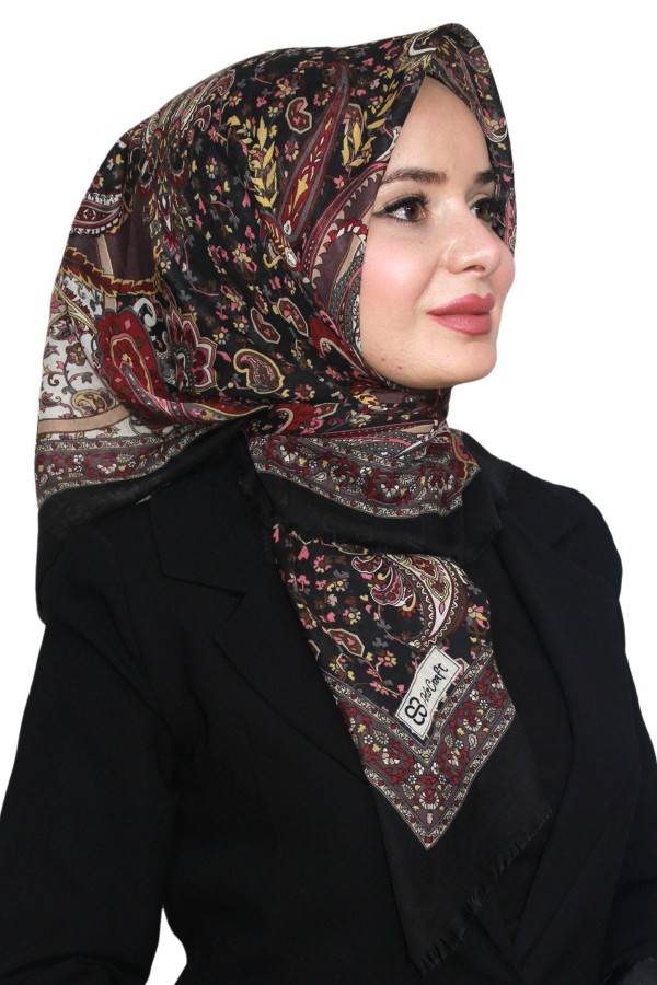 Pamuk Keten Flamlı Eşarp 1047-4