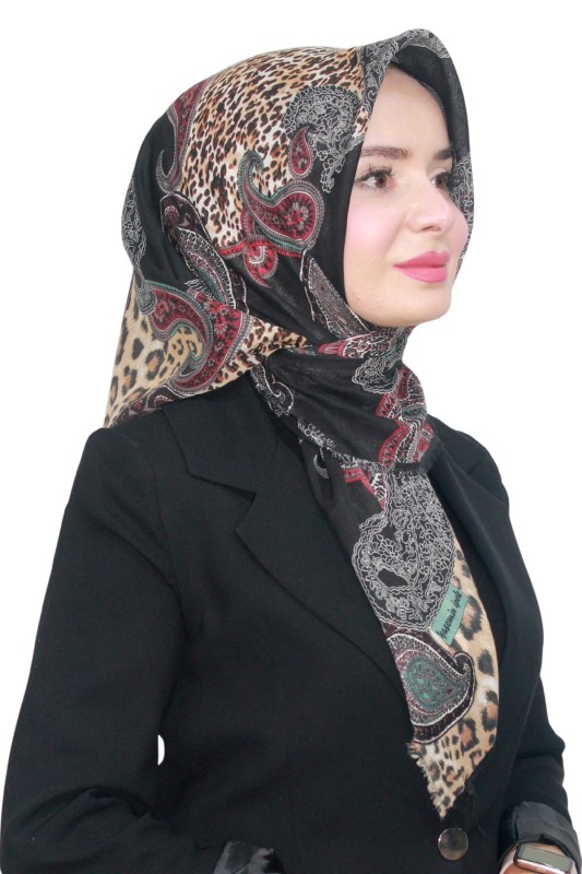 Pamuk Keten Flamlı Eşarp 1050-12