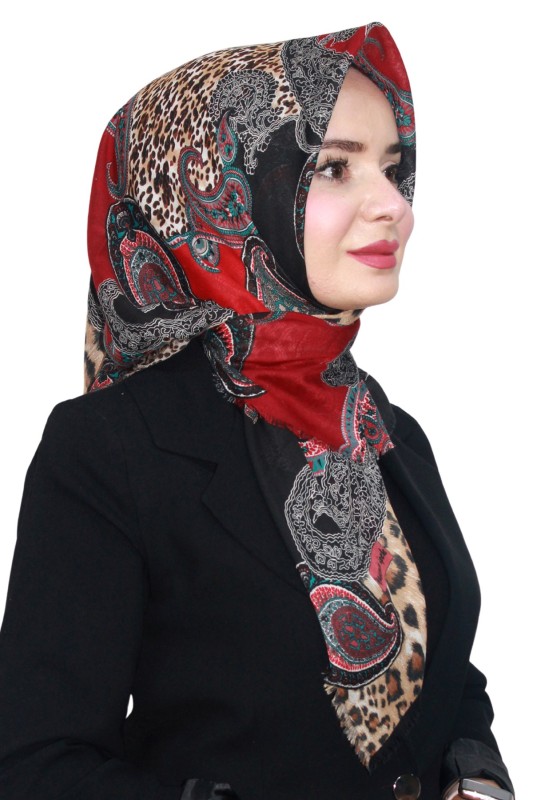 Pamuk Keten Flamlı Eşarp 1050-13