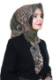 Pamuk Keten Flamlı Eşarp 1050-2
