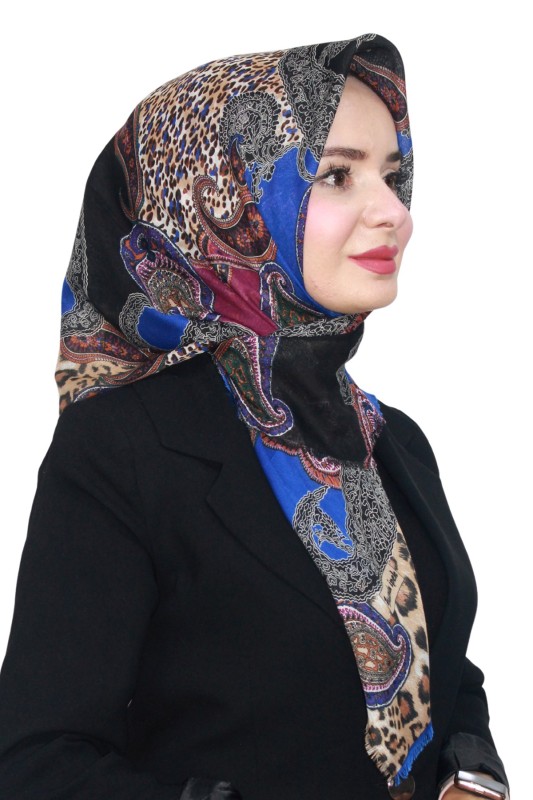 Pamuk Keten Flamlı Eşarp 1050-18