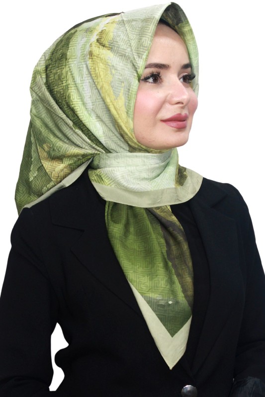 Desenli Bambu Eşarp 4105-1