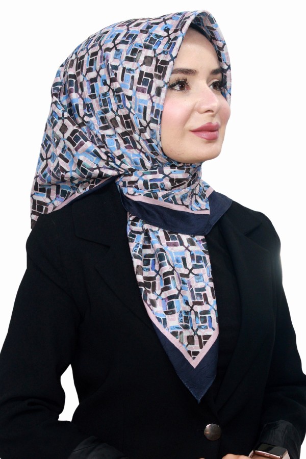 Desenli Bambu Eşarp 4104-3