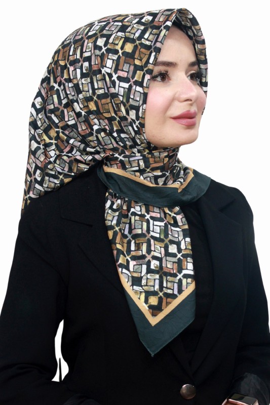 Desenli Bambu Eşarp 4104-6