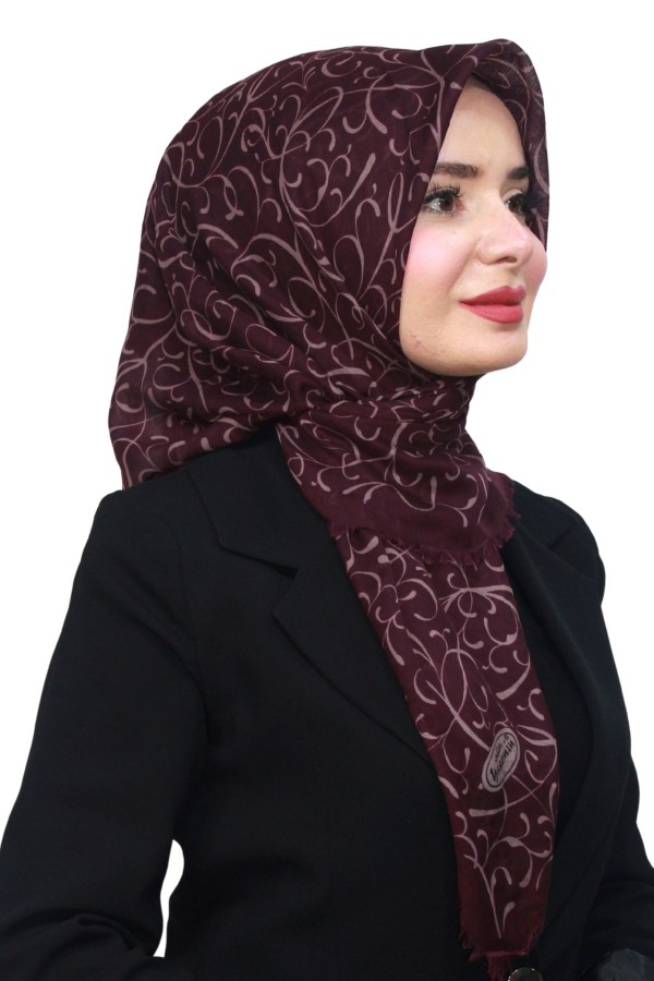 Pamuk Keten Flamlı Eşarp 1051-3