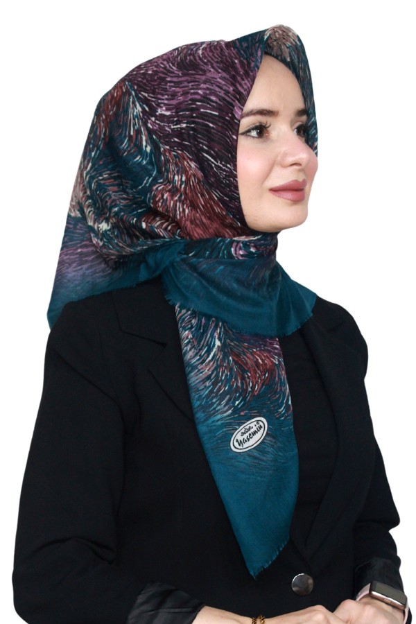 Pamuk Keten Flamlı Eşarp 1043-11