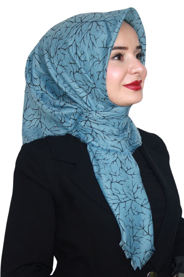 Pamuk Keten Flamlı Eşarp 1041-2