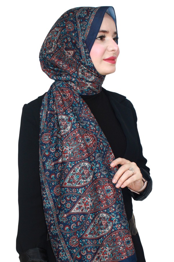 Desenli Bambu Crash Şal 5096-12