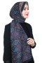 Desenli Bambu Crash Şal 5096-13