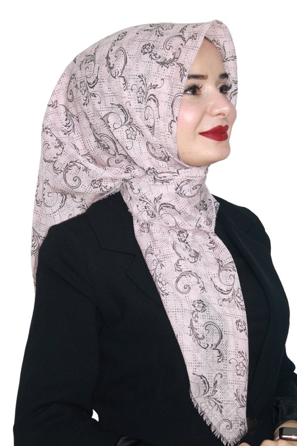 Pamuk Keten Flamlı Eşarp 1039-22