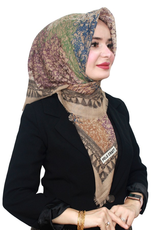Flamlı (Pamuk) Eşarp 1074-18