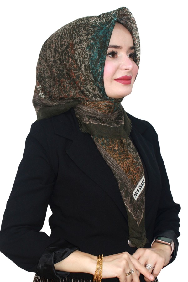 Flamlı (Pamuk) Eşarp 1074-3