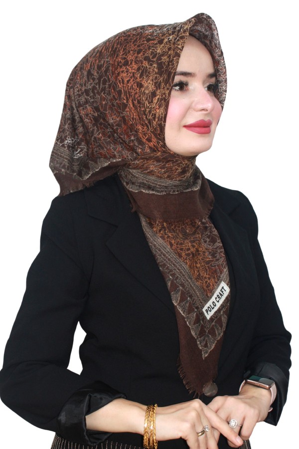 Flamlı (Pamuk) Eşarp 1074-4