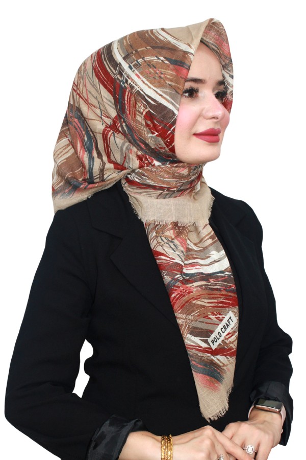 Flamlı (Pamuk) Eşarp 1075-12