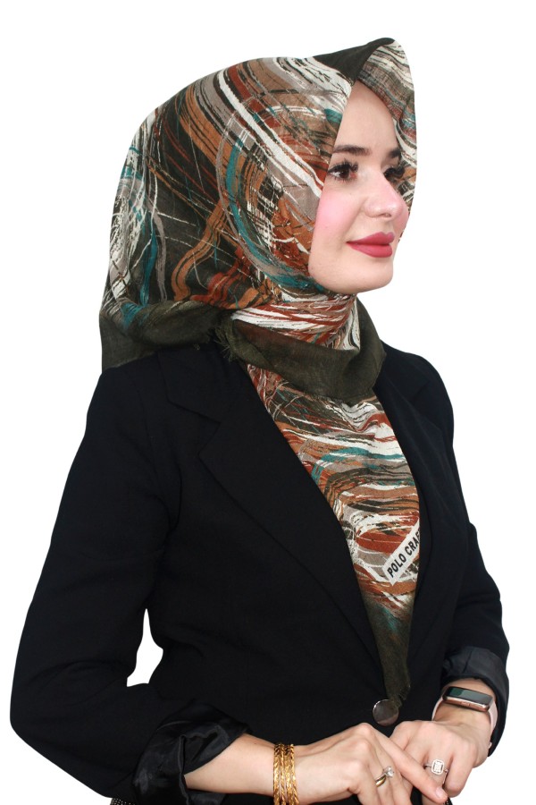 Flamlı (Pamuk) Eşarp 1075-14