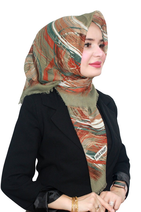 Flamlı (Pamuk) Eşarp 1075-17