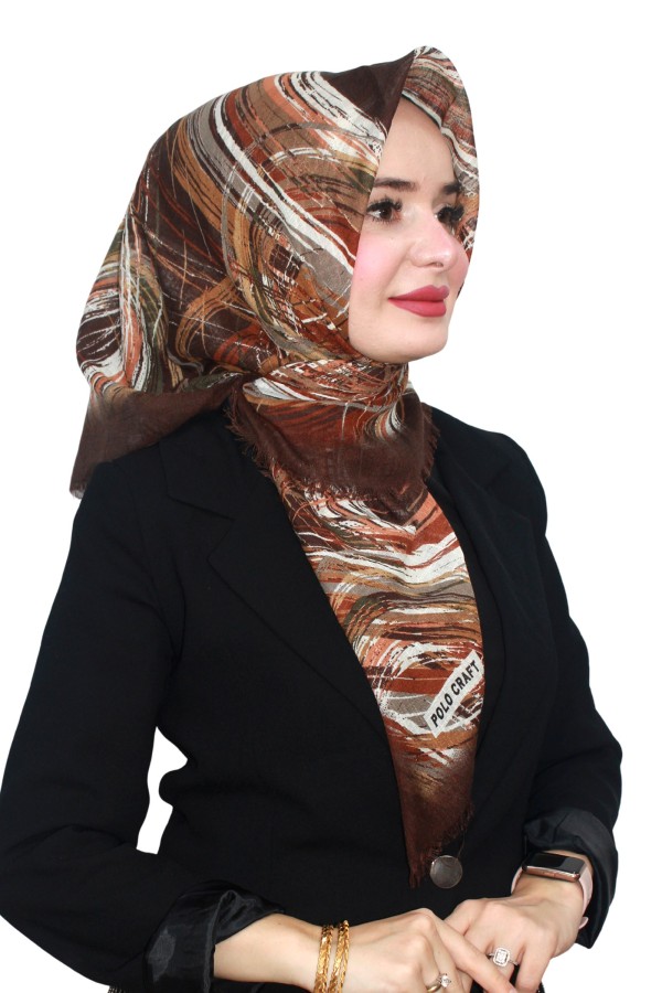 Flamlı (Pamuk) Eşarp 1075-5