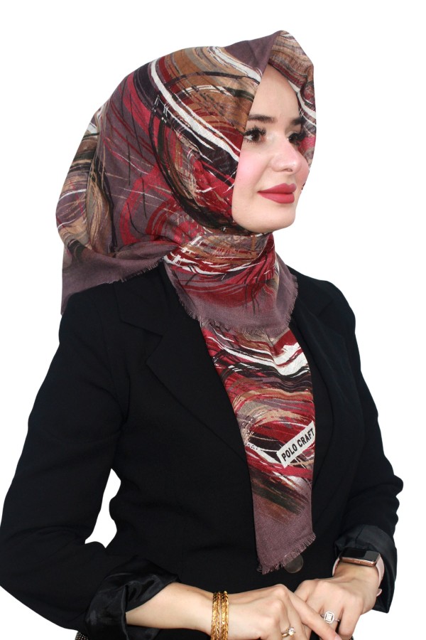 Flamlı (Pamuk) Eşarp 1075-6