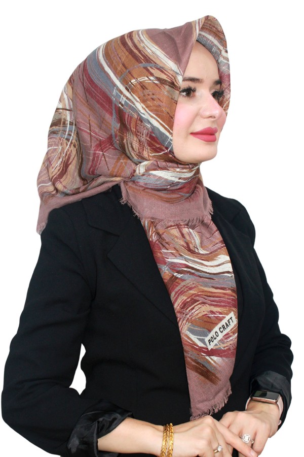Flamlı (Pamuk) Eşarp 1075-8