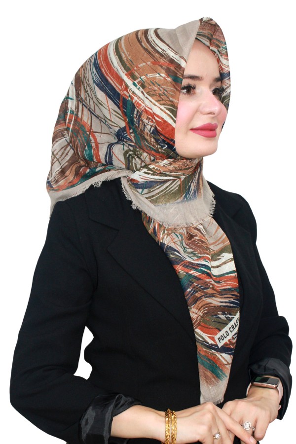 Flamlı (Pamuk) Eşarp 1075-9