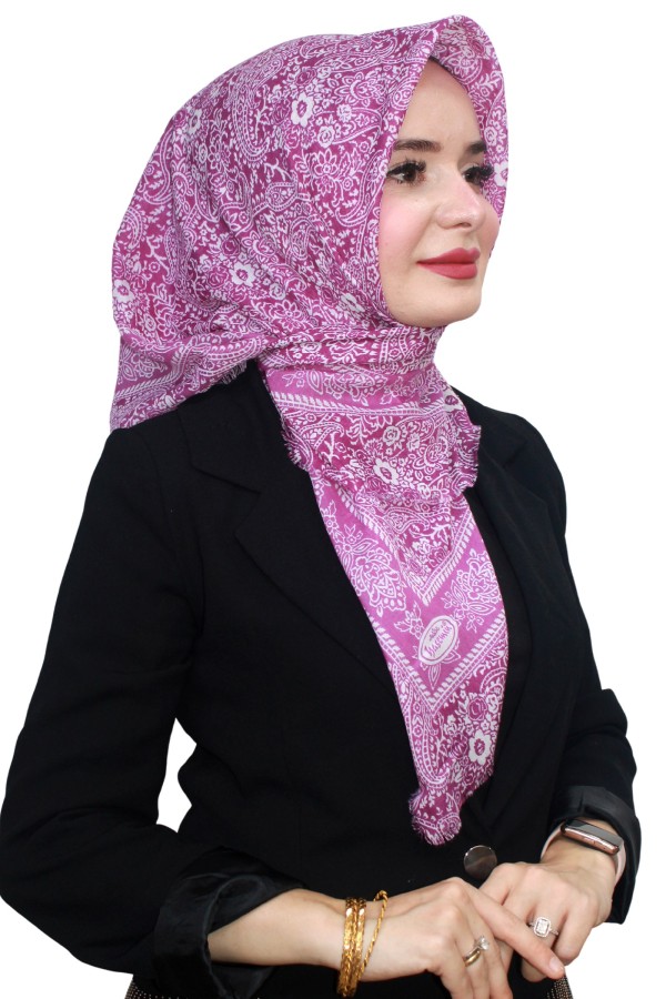 Yasemin Pamuk Flamlı Eşarp 1008-18