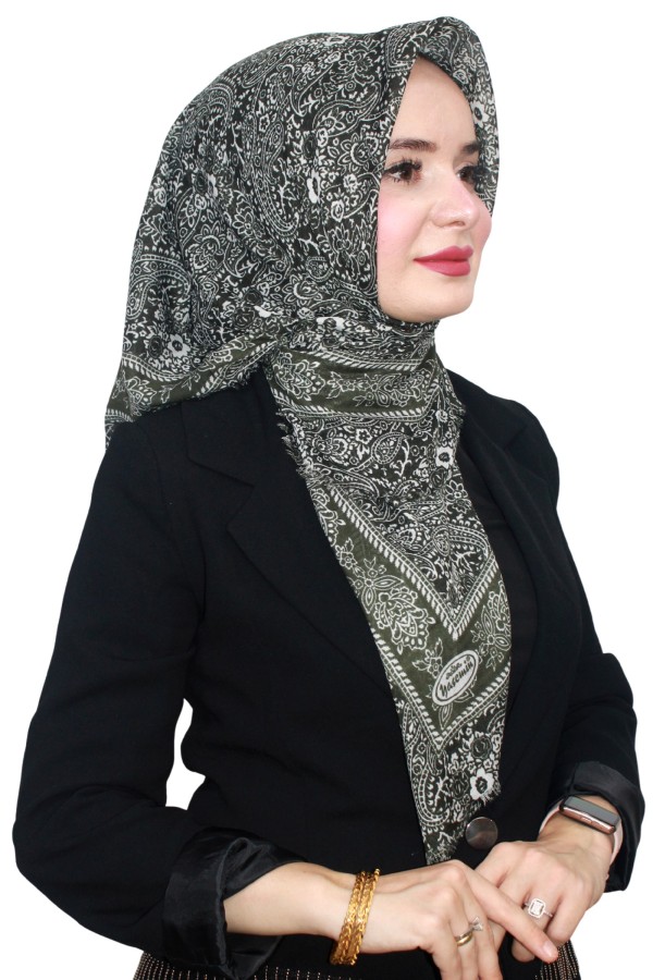 Yasemin Pamuk Flamlı Eşarp 1008-28