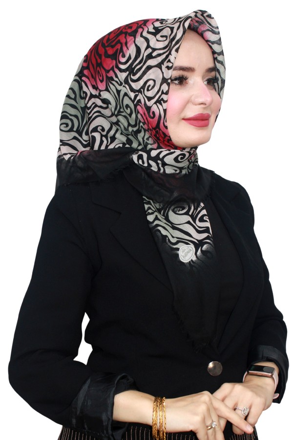 Flamlı (Pamuk) Eşarp 1076-2