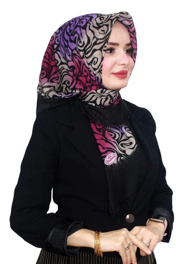 Flamlı (Pamuk) Eşarp 1076-6