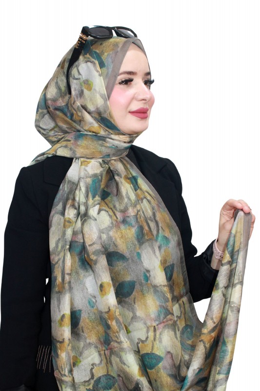 Özel Seri Zer Organik Pamuk Şal 5135-9