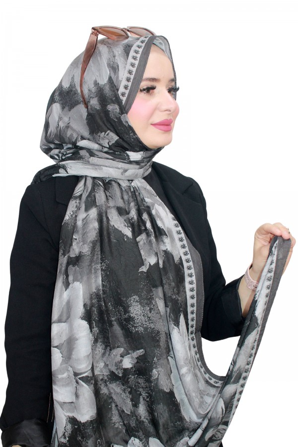 Mira İpek Bambu Crash Şal 5140-6