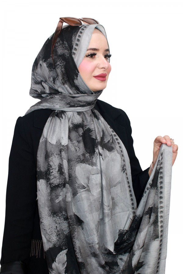 Mira İpek Bambu Crash Şal 5140-7