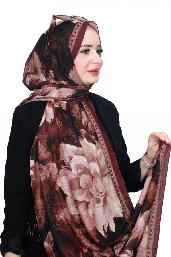 Mira İpek Bambu Crash Şal 5140-8