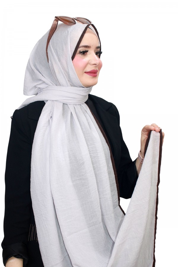 Mismara Biyeli Müslin Şal 5143-11