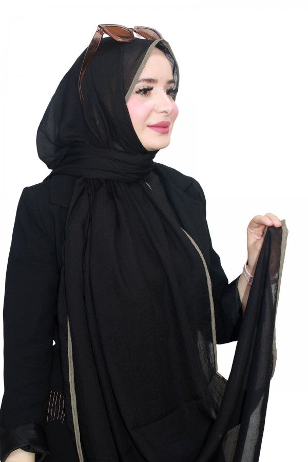 Mismara Biyeli Müslin Şal 5143-13