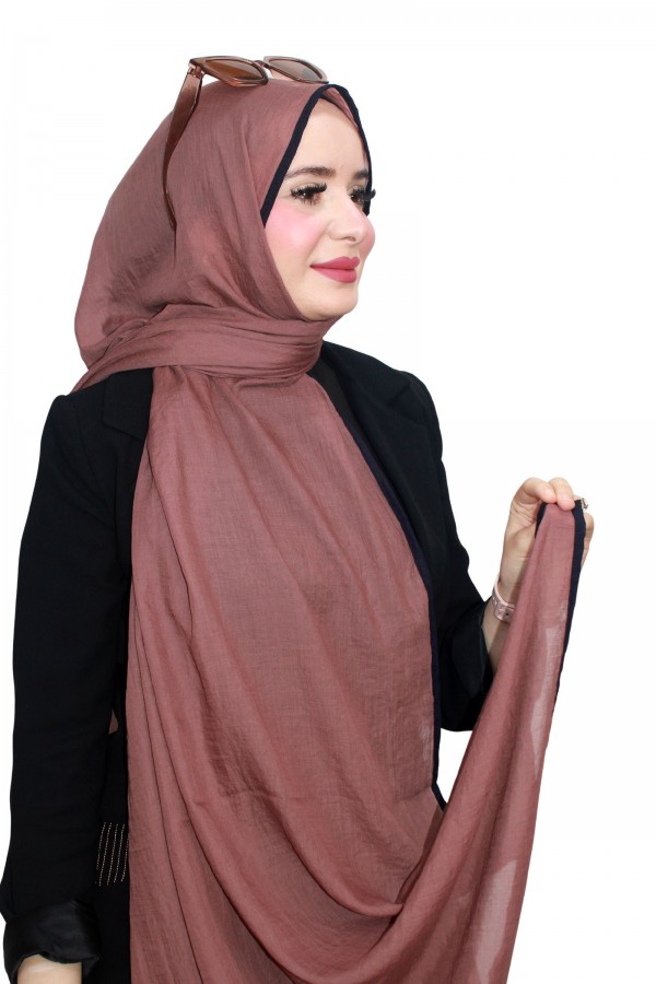 Mismara Biyeli Müslin Şal 5143-2