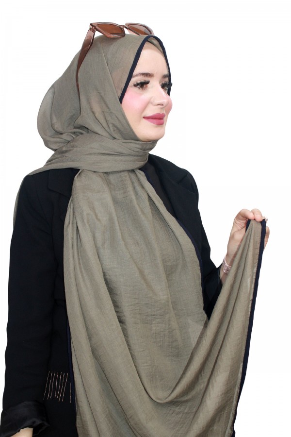 Mismara Biyeli Müslin Şal 5143-29