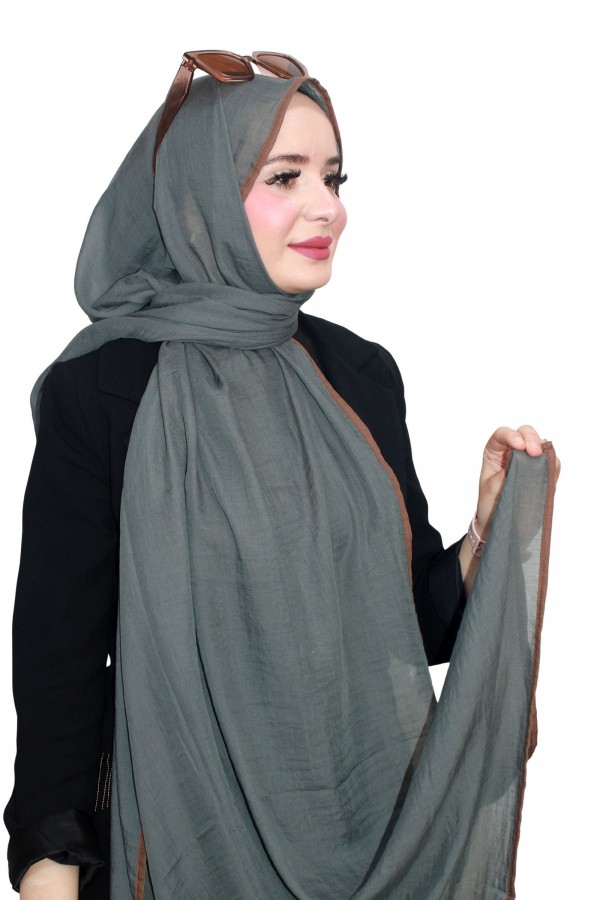 Mismara Biyeli Müslin Şal 5143-8