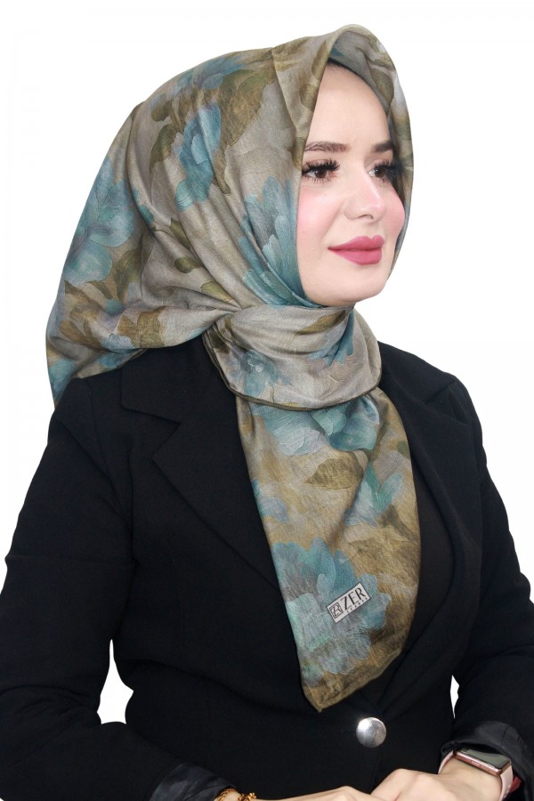 Özel Seri Zer Organik Pamuk Eşarp 4214-5