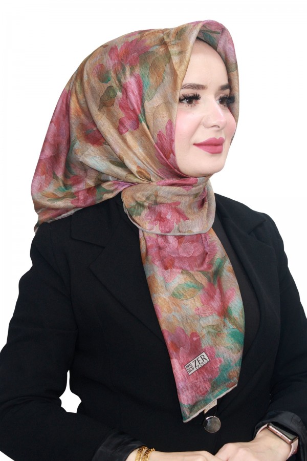 Özel Seri Zer Organik Pamuk Eşarp 4214-6