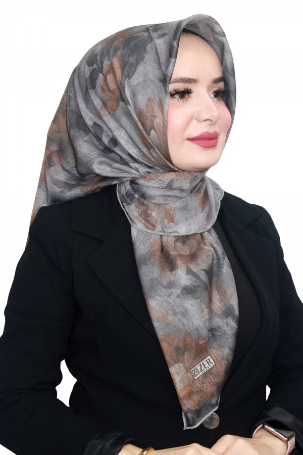 Özel Seri Zer Organik Pamuk Eşarp 4214-3