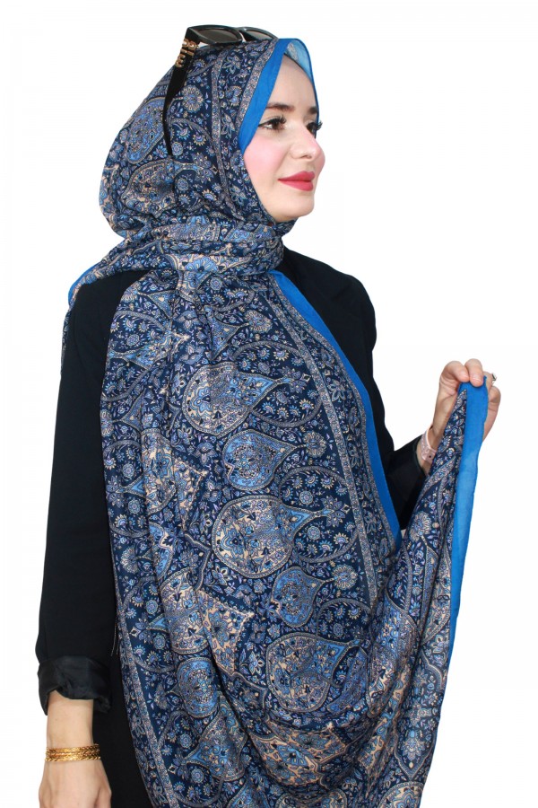 Desenli Bambu Crash Şal 5096-1