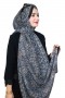 Desenli Bambu Crash Şal 5096-4