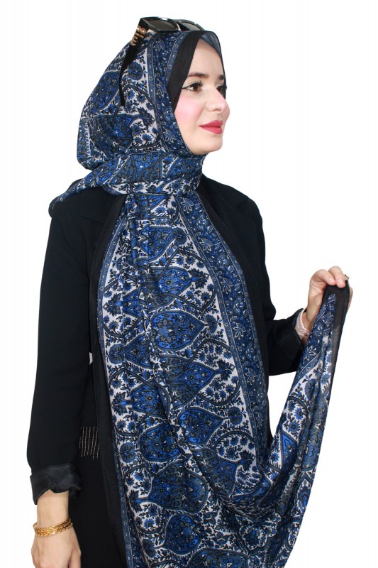 Desenli Bambu Crash Şal 5096-5