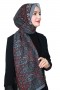 Desenli Bambu Crash Şal 5096-6