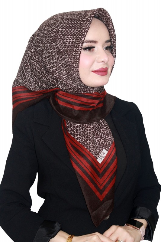 Lemonde Desenli Müslin Eşarp 4230-1