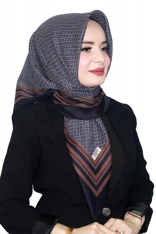 Lemonde Desenli Müslin Eşarp 4230-7