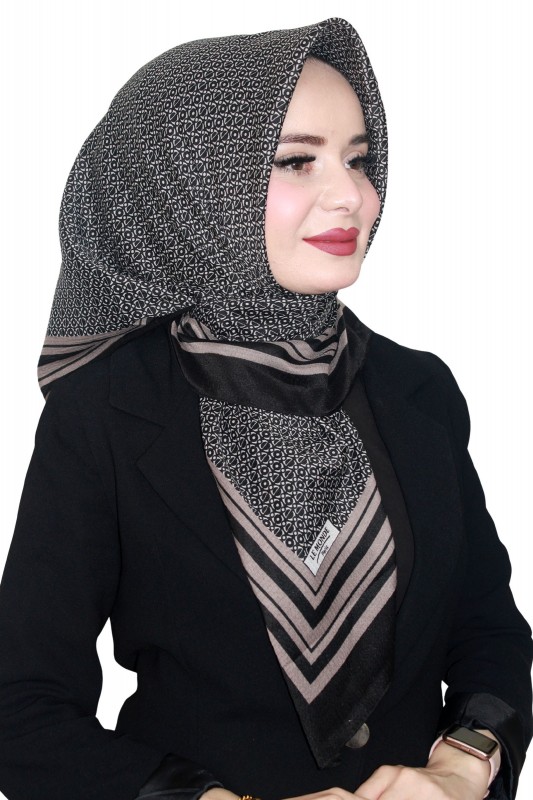 Lemonde Desenli Müslin Eşarp 4230-2