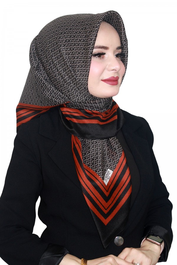 Lemonde Desenli Müslin Eşarp 4230-6